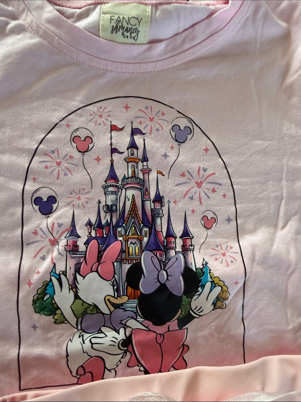 Pink Disney Minnie & Daisy Castle Crop Top with Sparkle Tulle Skirt - Picture 4 of 4